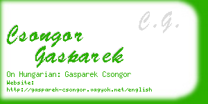 csongor gasparek business card